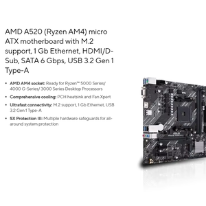 Nueva Placa Base Prime A520M-K, Socket AM4, Micro-ATX, Compatible con DDR4 5000/3000, Realtek RTL8111H 1Gb - Product Image 5