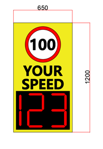 لافتة رادار للكشف عن السرعة تعمل بالطاقة الشمسية من كادسولار، إضاءة تحذير مرورية، مسافة رؤية تزيد عن 300 متر، شاشة LED، 12.8 فولت/60 أمبير ساعة - Product Image 3
