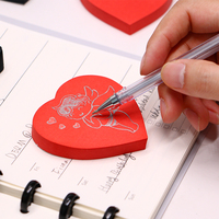 Papeterie de bureau Offre Spéciale aigle Notes autocollantes en forme de coeur 100 feuilles de papier collant créatif Bloc-notes auto-collant rouge