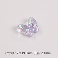 Perles papillon électroplaquées pour la création de bracelets de téléphone, colliers, ornements de stylos et accessoires DIY