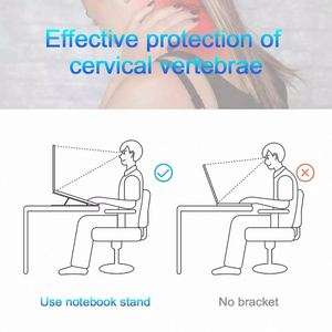 Adjustable Laptop Riser Stand Ergonomic <b>Computer</b> <b>Desk</b> Stand With Phone Holder for Notebook Macbook - Product Image 5
