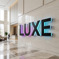 Enseigne LED 3D personnalisée Zhilin avec rétroéclairage RVB pour salons de beauté, entreprises, centres commerciaux - Décoration murale en métal étanche IP65