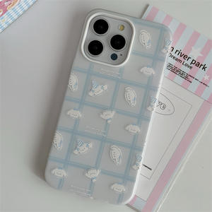 Coque de téléphone 2-en-1 pour femme, motif quadrillage bleu frais, pour iPhone 17 Pro Max, Apple 16, 15, 14 – Vente en gros - Product Image 6