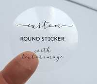 Autocollant transparent personnalisé personnel avec impression de logo autocollants d'étiquette imperméables pour l'emballage