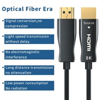 Câble HDMI Fibre Optique 8K 2.1 48 Gbps 60 Hz 120 Hz HDR EARC AOC Haute Vitesse pour TV PS5 Xbox Projecteur