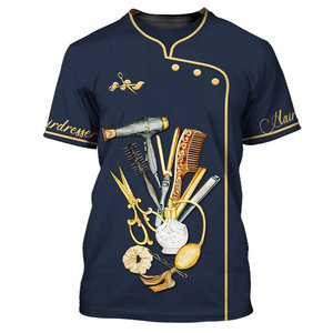 Nouveau T-shirt d'Été Imprimé en 3D pour Homme, Motif Amusant de Barbier, Vêtement de Mode à Manches Courtes pour Coiffeur - Product Image 1