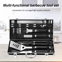 Kit d'accessoires de barbecue d'extérieur avec sac de rangement, 22 pièces, pour camping, pique-nique, arrière-cour, barbecue, ensemble d'outils