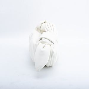 <strong>White</strong> Soft Leather Top Handle Bag , Custom Knotted Strap <strong>Small</strong> Arc Purse, OEM/ODM <strong>Handbag</strong> Supplier - Product Image 3