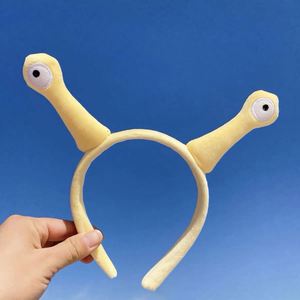 Custom <b>Headband</b> Hair Accessories Headwear Daily <b>Cute</b> Big Eyed Monster Funny Tentacle Plush Face Washing Spa <b>Headbands</b> for Women - Product Image 6
