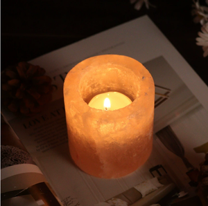 Porte-bougie en sel de l'Himalaya, forme cœur, étoile, triangle, lampe en sel de roche naturel fait main, décoration d'intérieur - Product Image 6