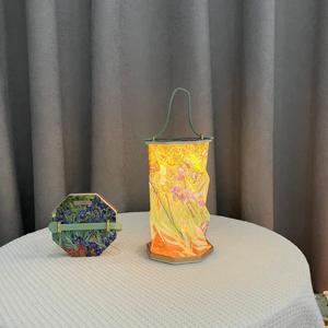 <span class=keywords><strong>2025</strong></span> độc đáo iteam xách tay LED trang trí ánh sáng gấp giấy đèn ban đêm bàn tay đèn lồng mới lạ cho công ty khuyến mại - Product Image 1