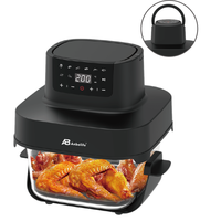 Anbolife 6L ve 4.2L Taşınabilir Görünür Camlı Air Fryer Dijital Dokunmatik Kontrol 8 Ön Ayarlı Menü 1500W Elektrikli Camlı Air Fryer OEM ODM
