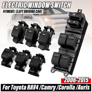 Interrupteur de vitre électrique LED lumineux pour conduite à gauche (LHD) avec rétroéclairage pour Toyota RAV4, Camry, Corolla, Yaris, Cruiser, Vios, Highlander - Product Image 1