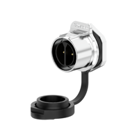 Connecteur circulaire industriel étanche IP67 E-Weichat LP24 à courant élevé 10A/25A/35A, montage sur panneau, coque métallique push-pull