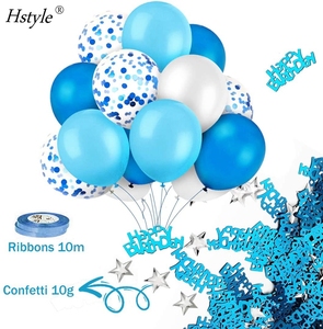 Decoración de Fiesta de <span class=keywords><strong>Cumpleaños</strong></span> Azul, Pancarta de <span class=keywords><strong>Feliz</strong></span> <span class=keywords><strong>Cumpleaños</strong></span>, Cortina de Flecos Azul Cielo para Niñas, Niños, Hombres, Mujeres, Adultos, ST011 - Product Image 4