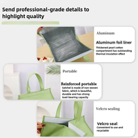 Vente en gros logo personnalisé double couche non-tissé gâteau sac isotherme isolation thermique bento alimentaire emballage pour dessert stockage à emporter