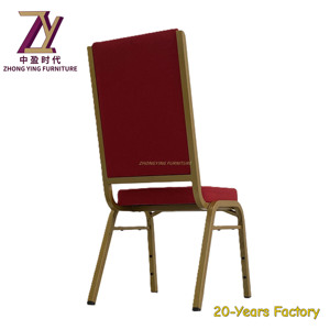 Vente en gros de chaises de banquet de mariage empilables en métal doré de luxe chaises meubles d'hôtel en fer pour fêtes et événements - Product Image 4