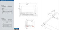 Glissières de tiroir dissimulées robustes, fermeture amortie et ouverture par pression, glissières télescopiques à extension complète pour usage polyvalent