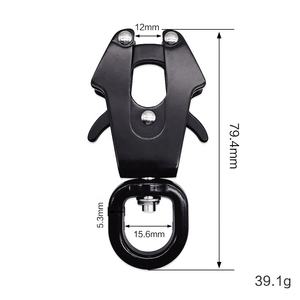 Gesper Aluminium untuk tali anjing gesper lepas hewan peliharaan klip katak pengait jepret hewan peliharaan Carabiner kodok tali pengaman klip kodok - Product Image 4