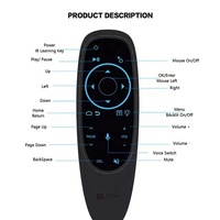 Télécommande vocale intelligente G10S PRO BT Air Mouse sans fil 2.4G BT 5.0 avec gyroscope et code roulant pour boîtier TV