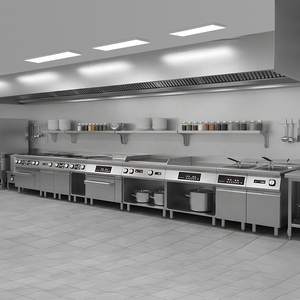 Estación de cocina modular de inducción eléctrica comercial personalizable, soluciones de equipos de cocina para hoteles y restaurantes - Product Image 2