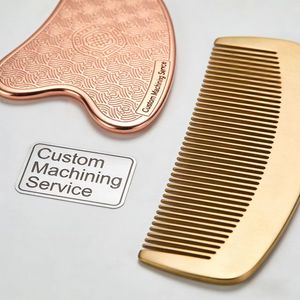 เครื่อง CNC โลหะอลูมิเนียมทองเหลืองทองแดงทองแดงทองแดงอลูมิเนียมอลูมิเนียมชุบทองโลหะที่ผ่านการขัดเส้นลวดหวีแบบกำหนดเอง - Product Image 2