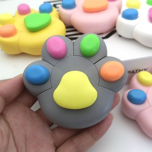 Ensemble de surligneurs mignons en forme de patte de chat, 5 en 1, marqueurs fluorescents rétractables, papeterie kawaii pour enfants, surligneurs <span class=keywords><strong>pastel</strong></span> pour l'école et le bureau - Product Image 5