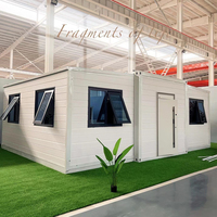 Villa conteneur préfabriquée moderne extensible, maison pliable portable, maison mobile de luxe, usage commercial ou bureautique