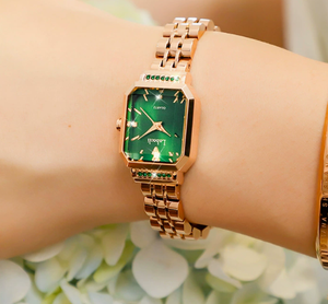 Montre carrée de luxe pour femme, montre haut de gamme pour femme, étanche, bracelet en acier, calendrier, montre à quartz - Product Image 2