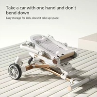 Poussette portable pour bébé avec roues silencieuses en EVA, siège rotatif à 360°, 135 °   Poussette pliable pour enfants avec ceinture de sécurité à 5 points inclinable pour les voyages en avion