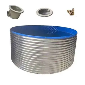 Hot galvanized steel round flexible agricultural machinery equipment PVC and HDPE lining water tank
