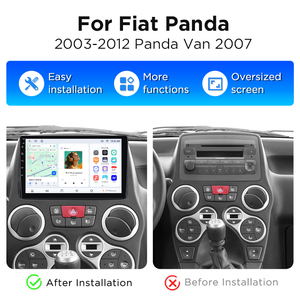 วิทยุติดรถยนต์ Junsun ระบบไร้สาย Carplay สำหรับ Fiat Panda ปี 2003-2012 เครื่องเล่นมัลติมีเดียพร้อมระบบนำทาง GPS สำหรับ Fiat Panda ปี 2003-2012 - Product Image 2