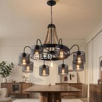 Luminaire suspendu en corde de chanvre, lustre moderne nordique pour salon, chambre, café, restaurant, modèle RP0196