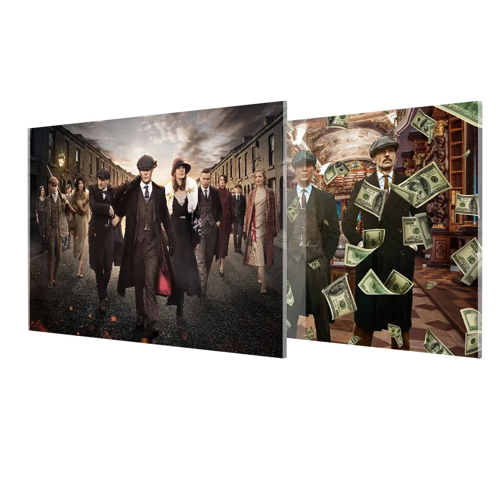 Acrylic wall art, luxury film and television scenes, gang group party printing belt, high-quality aluminum alloy hanging