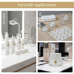 Skincare product <b>labels</b>, bottle <b>labels</b>, <b>gift</b> box seals, glossy white PE printing - Product Image 3