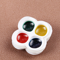 Juego de pintura acrílica para niños DIY 4 colores polvo sólido Gouache pinturas semiseco yeso muñeca pinturas para arte