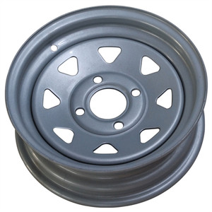 Jante en acier pour remorque, fabrication chinoise, 13x4.5, 4 trous, <span class=keywords><strong>13</strong></span> <span class=keywords><strong>pouces</strong></span>, 4 trous, peinture grise, pour remorque de marchandises, <span class=keywords><strong>caravane</strong></span> - Product Image 4