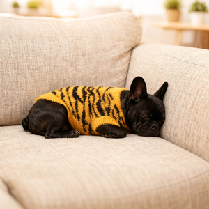 Sweater Anjing Rajut Motif Harimau untuk Musim Dingin, Pakaian Musim Dingin untuk Anjing Kecil, Pakaian Rajut untuk Anjing Besar untuk Luar dan Dalam Ruangan - Product Image 5