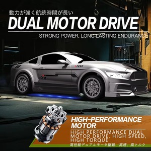 Camion RC YT <span class=keywords><strong>2</strong></span>.4G 1:24, voiture de drift té<span class=keywords><strong>l</strong></span>écommandée, voiture de course haute vitesse 20KM/H 4WD, jouets avec pneus de course et lumières pour enfants - Product Image 2