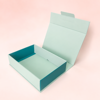 Boîte cadeau pliable écologique FSC avec couvercle magnétique, logo personnalisé, emballage plat pliable pour vêtements, OEM ODM