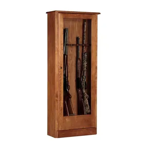 Factory Supplying Fancy Storage Wood Box Handcrafted Wood Display Cabinet For Gun