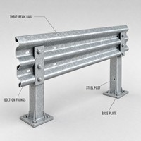 Barrière de sécurité routière ondulée résistante à la corrosion, barrière de sécurité routière à rouleaux, garde-corps en W galvanisé de haute qualité
