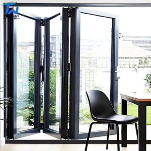 Portes pliantes en PVC au design moderne pour commande en gros, avec verre trempé, pour usage extérieur, cuisine, hôtel, commerce, écologiques - Product Image 4