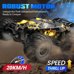 JAYHOL Camion monstre RC 4x4 à l'échelle 1:14, haute vitesse, avec carrosserie transparente lumineuse, véhicule tout-terrain pour adultes - Product Image 6