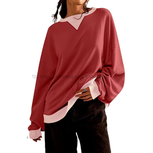<b>Explosive</b> Loose Casual <b>Color</b> Clash Sweatshirt Women's T-Shirt Fashion - Product Image 6