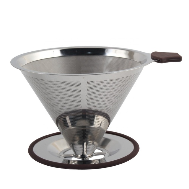 Clever Pour Over Coffee Dripper, Stainless Steel Reusable Pour Over Coffee Dripper