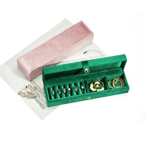 Luxury Velvet Jewelry <b>Box</b> High Quality Handmade Jewelry Display <b>Box</b> with Buckle Closure for Women <b>Gift</b> - Product Image 2