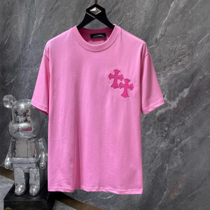 Camiseta de Moda de Alta Calidad 2025 Nueva Colección <span class=keywords><strong>CH</strong></span> con Bordado de Cruz y Herradura Colorida, Transpirable, Estilo Urbano - Product Image 3