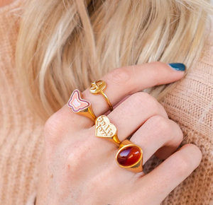 Anello Minimalista a Forma di Cuore Jietao per Donne, Anello 'Dio è Amore' in Acciaio Inossidabile, Gioiello Personalizzato, Regalo di Anniversario - Product Image 5