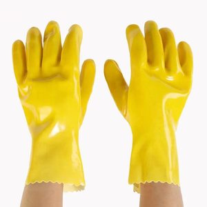 Gants de travail en PVC résistants au froid, durables, 27 cm, doublure composite en éponge, isolés thermiquement, sans silicone, sans poudre, imperméables, résistants à l'huile - Product Image 2